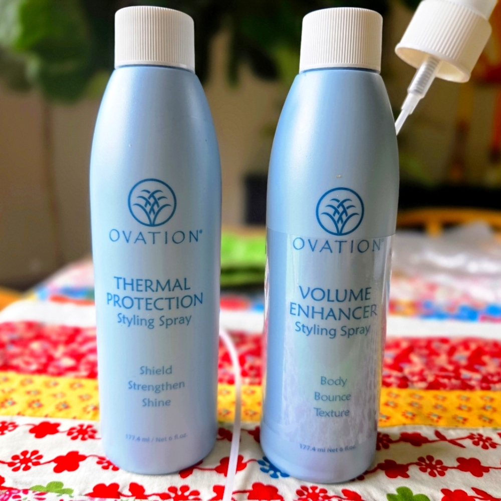 OVATION Thermal Protection Spray AND OVATION Volume Enhancer Styling Spray